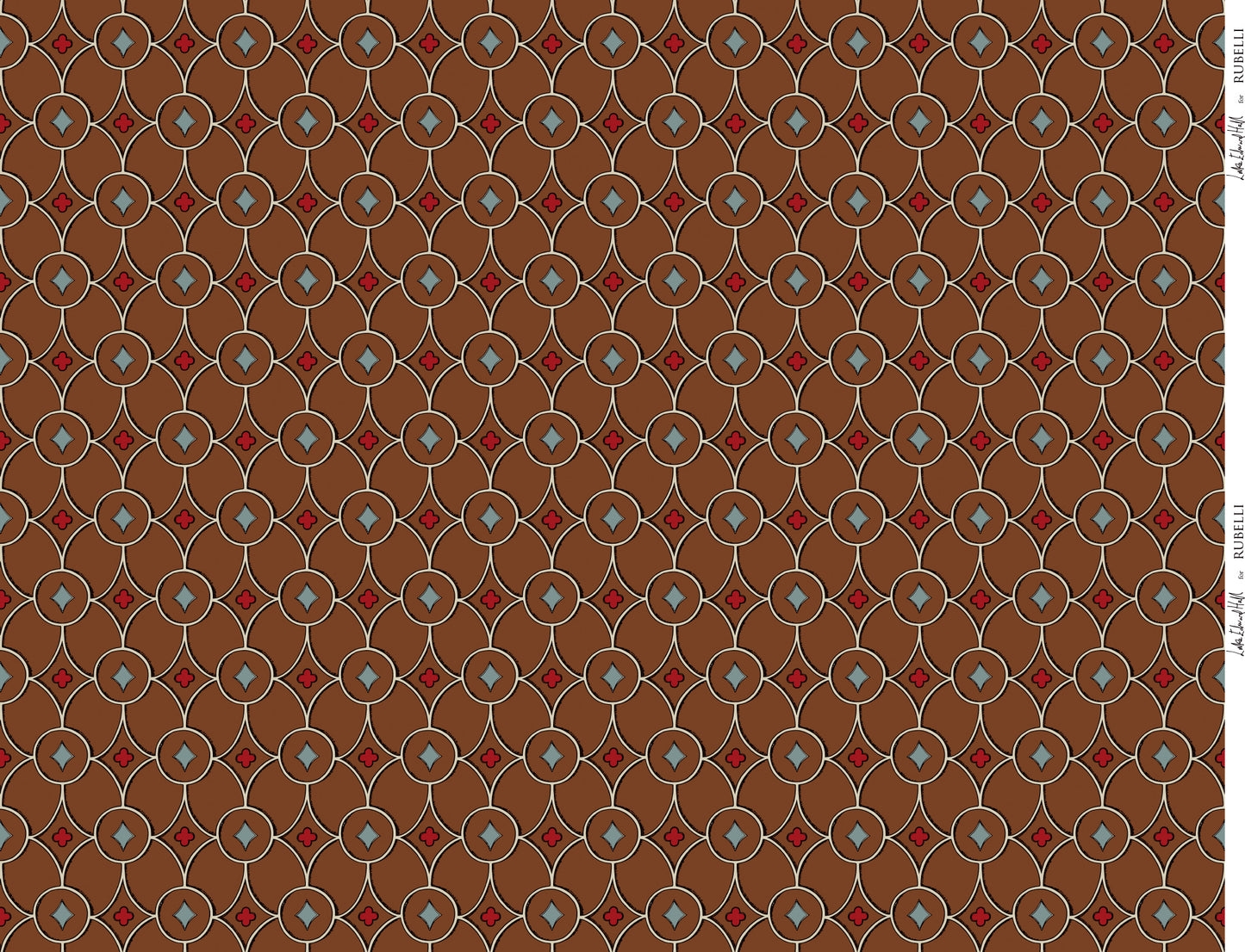 Tessuto “Quatrefoil” Luke Hall per Rubelli