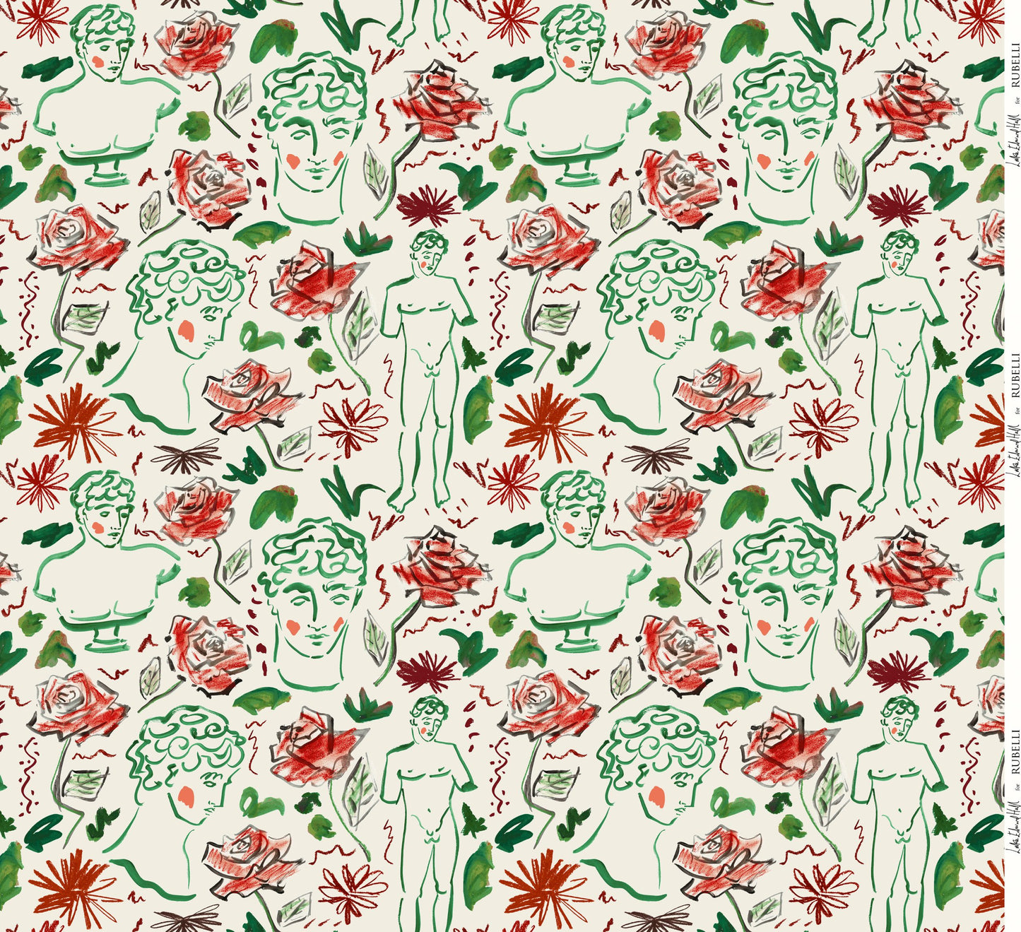 Tessuto “Rose Garden” Luke Hall per Rubelli