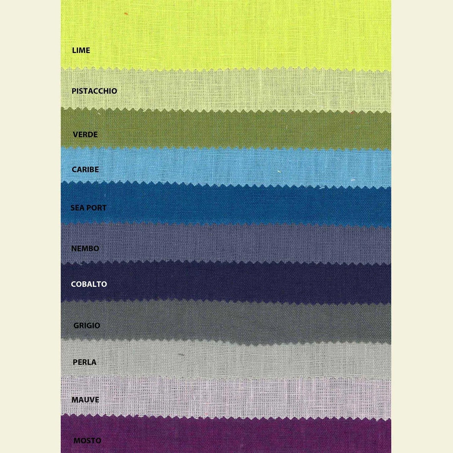 Tovaglie in lino col crema Tessitura Toscana Telerie