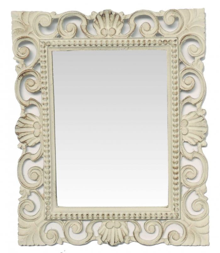 Specchio rettangolare con ornamenti