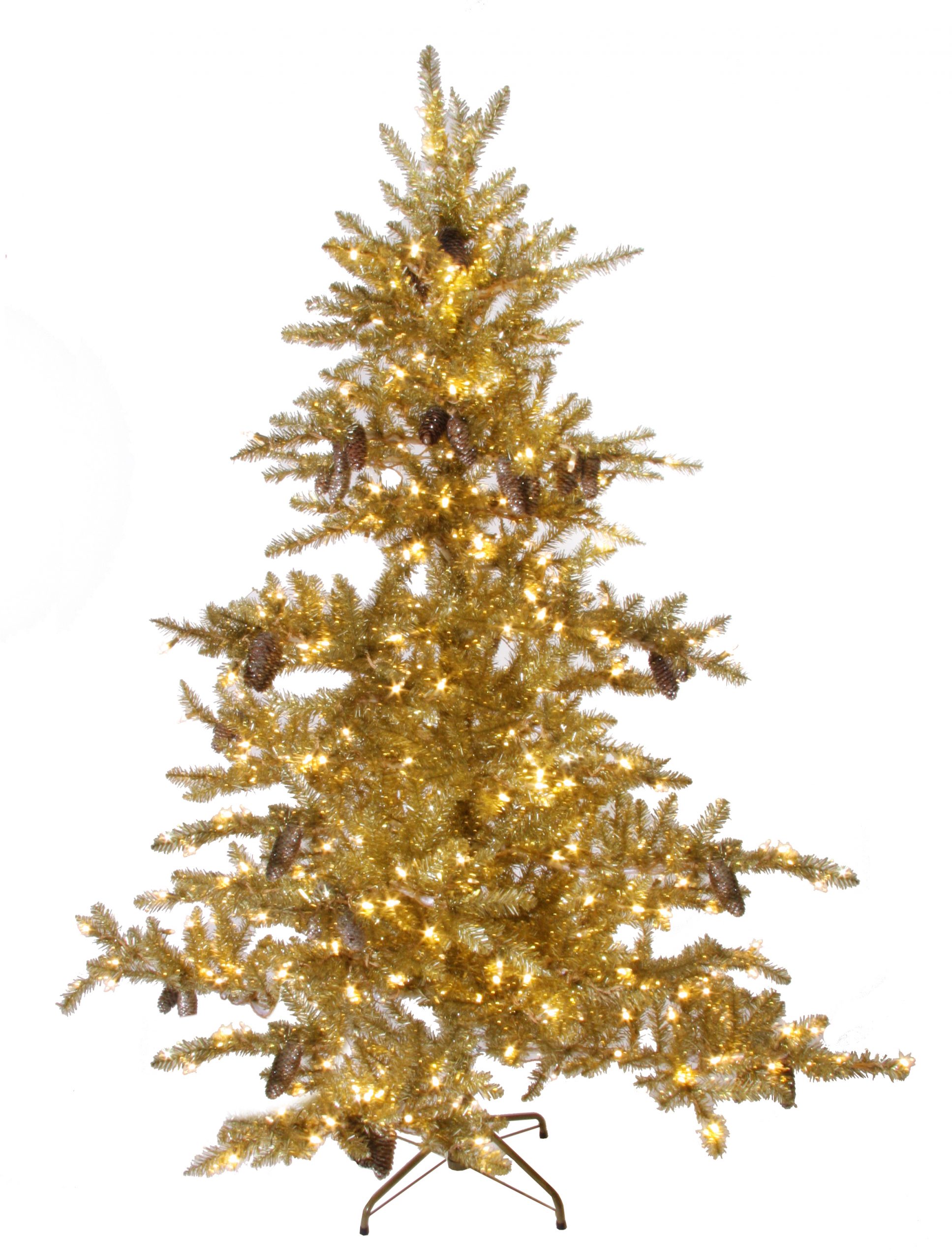 URBNLIVING Elegante Albero di Natale Gonna Gold 