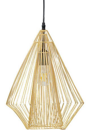 lampadario modo wire oro kare design