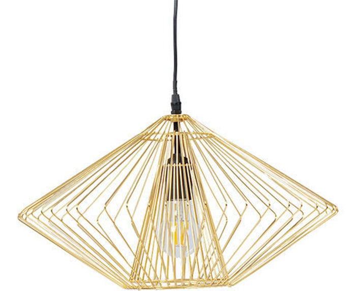 lampadario modo wire tondo col oro kare design