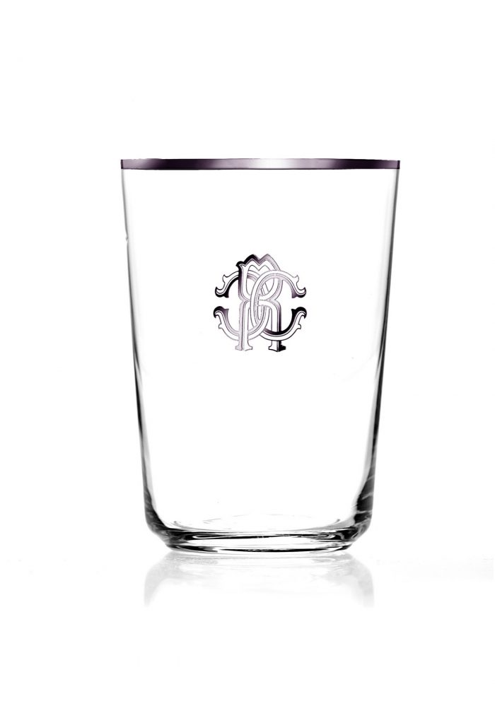 bicchiere bibita monogramma roberto cavalli